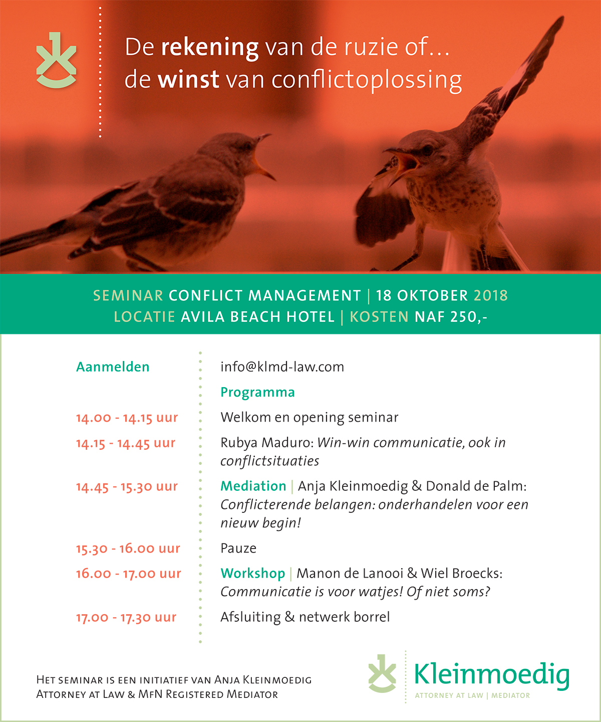 Kleinmoedig seminar conflict management